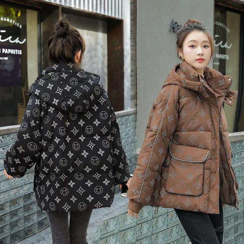 WTEMPO Winter Down Jacket Women Mid-length Hair Luminous Loose Fashion White Duck Down Jacket