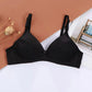 Ladies Underwear Thin Sexy Simple Comfortable Breathable Non-slip No Steel Ring Gather Embroidery Bra