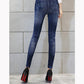Colorful Floral Sexy Womens Skinny Blue Jean Denim Leggings Stretchy Jeggings Pants