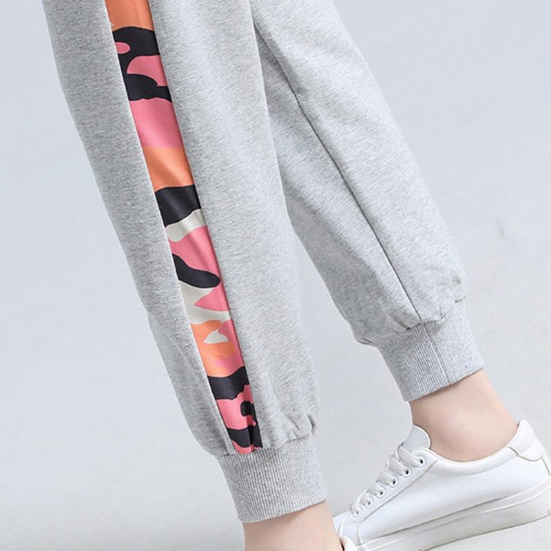 Women's Cotton Casual Pants Sports Autumn High Waist Loose All-match Nine-point Pants Trendy Slim Drape