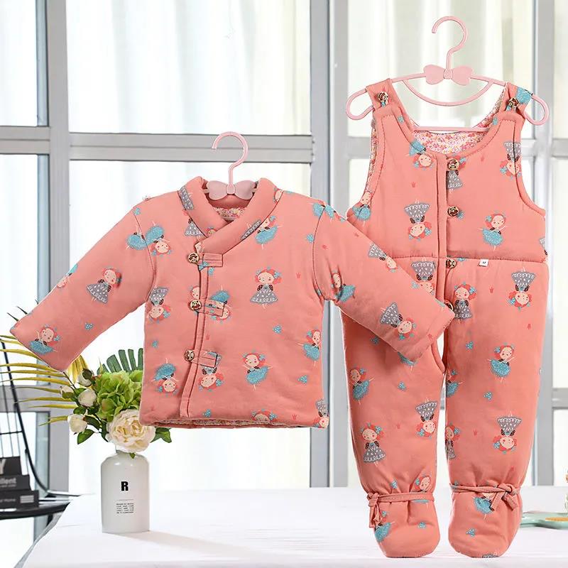 Baby Handmade Cotton-padded Clothes Foot Fall/winter Children's Cotton-padded Jacket Newborn with Feet Cotton-padded Jacket Boys and Girls