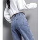 Pants Women Loose All-match Trend High Waist Thin Spring and Summer New Jeans Women Wide Leg Button Cuff Classic High Street Fashion