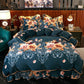 Thick Gold Mink Velvet Coral Velvet Four-piece Flannel French Velvet Bed Skirt Warm Quilt Cover Sheet