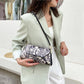 Comic Doodle Pattern PU Leather Armpit Bag for Women Shoulder Handbags Lady Elegant Baguette Bag