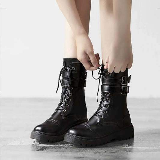 Martin Boots Skinny Women's Martin Boots Women's Korean Style British Style Martin Boots