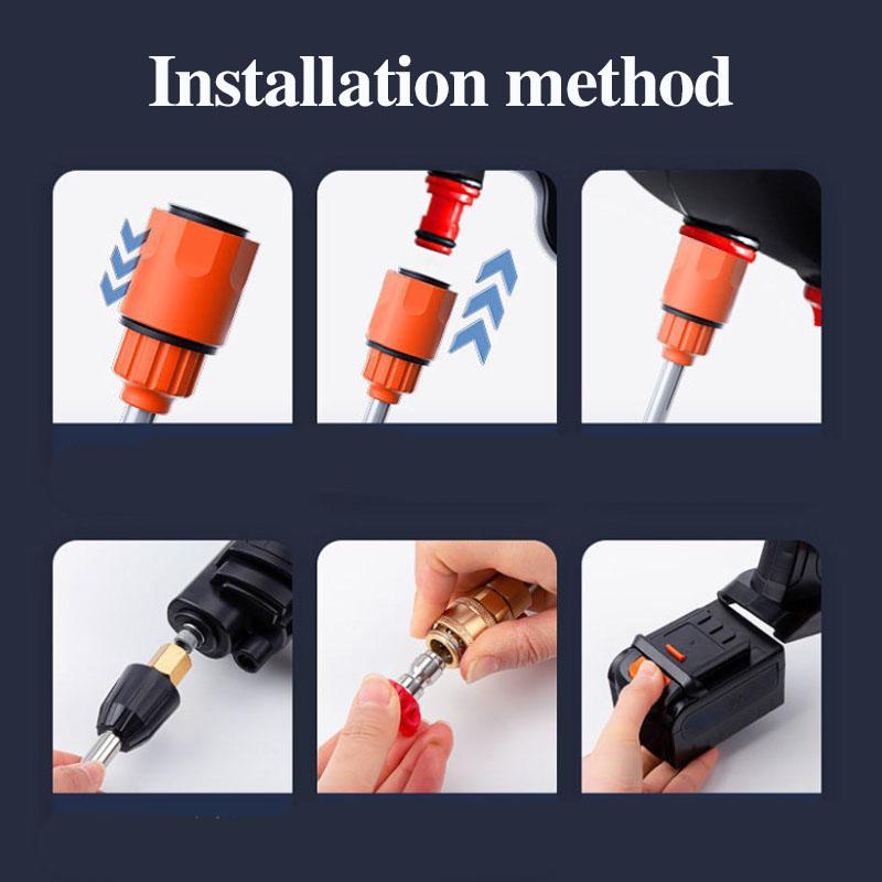 199VF Powerful Electric Car Washer Rechargeable High Pressure Water Gun Wireless Car Wash Machine 10800mAh