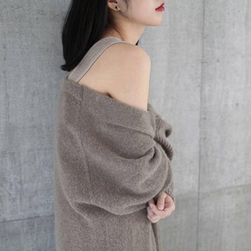 Knit Long Cardigan Women Sweaters Female Long Sleeve Pocket Winter Cardigans Casual Knitwear Jumpers