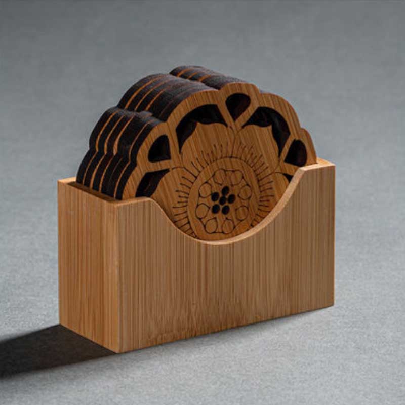 6pcs Bamboo Tea Cup Cushion Insulation Pad Pot Cup Holder Spare Parts Tea Set