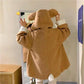 Autumn and Winter Lamb Fur Hooded Jacket Female Students Casual All-match Thickened Polar Fleece Cardigan Cute Rabbit Ears Plush Jacket