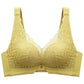 Upper Thin Lower Thick Cup No Steel Ring Gather Side Natural Support Adjustable Soft Skin-friendly Non-marking Pull Cotton Breathable Lace Sexy Bra