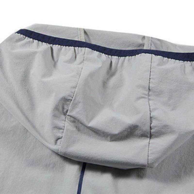 Summer Solid Color Sportswear Sunscreen Clothing Men's UV Protection Men's Thin Running Fishing Outdoor Jacket