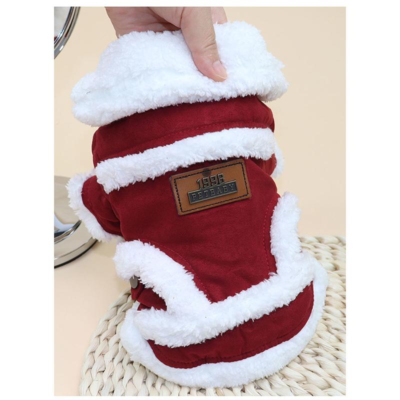 Dog's Winter Clothing Cats Cotton Warm Vest Dog Jumpsuit Puppy Outfit Small Dogs Coat Four Sleeves Pet Clothing Soft Cats Sweater Jumpsuit Outerwear