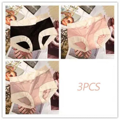 3PCS Soft and Non-sensing Modal Panties In The Waist Bag Hip Cotton Inner Crotch Seamless Breathable Girl Briefs Seamless Panties for Ladies