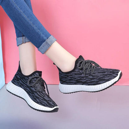 Spring Autumn Women's Casual Sports Shoes Lightweight Non-slip Running Shoes Wear-resistant Flat Shoes Women's Large Size