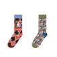 Three Pairs of Women's Socks Fashion Print Cartoon Pattern Socks Winter Thick Pile Pile Socks