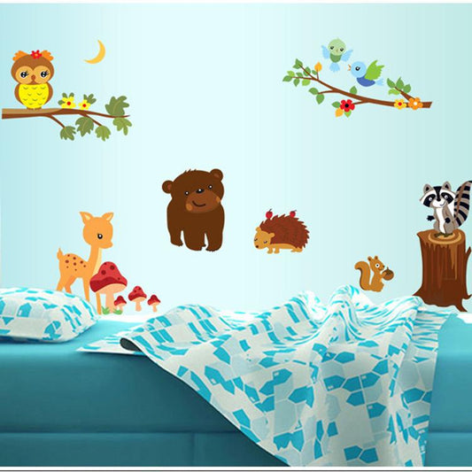 Bedroom Children's Room Animal Collection Removable Wall Stickers Kindergarten Animal Zoo Wallpaper
