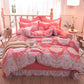 5D Carved Velvet Four-piece Crystal Velvet Warm Quilt Cover Sheets Thick Warm Velvet 4Pcs Set