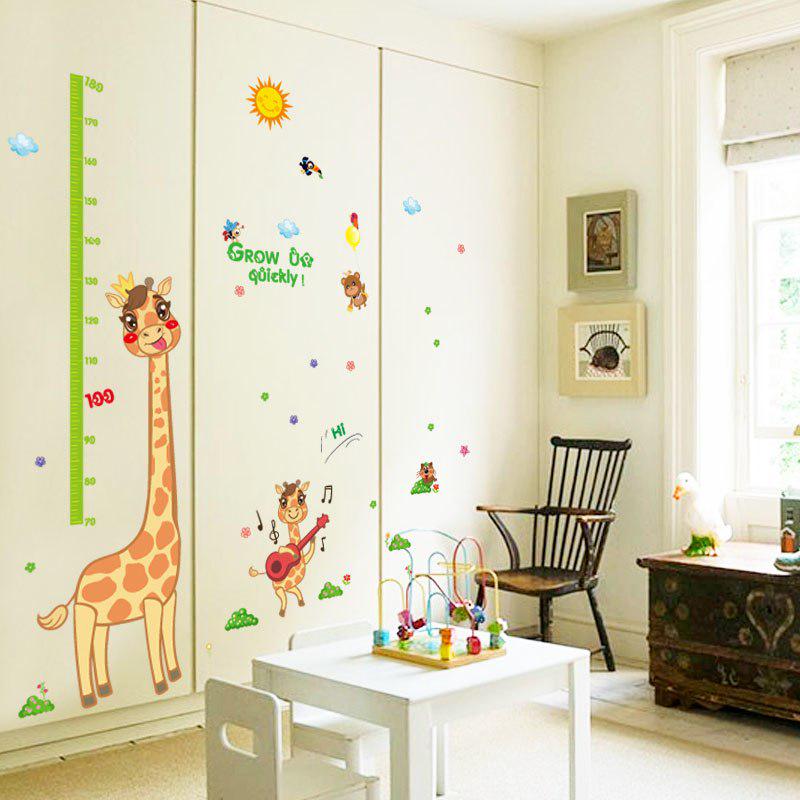 [Wall stickers] cartoon giraffe mother baby height measurement wall stickers for kids rooms bedroom