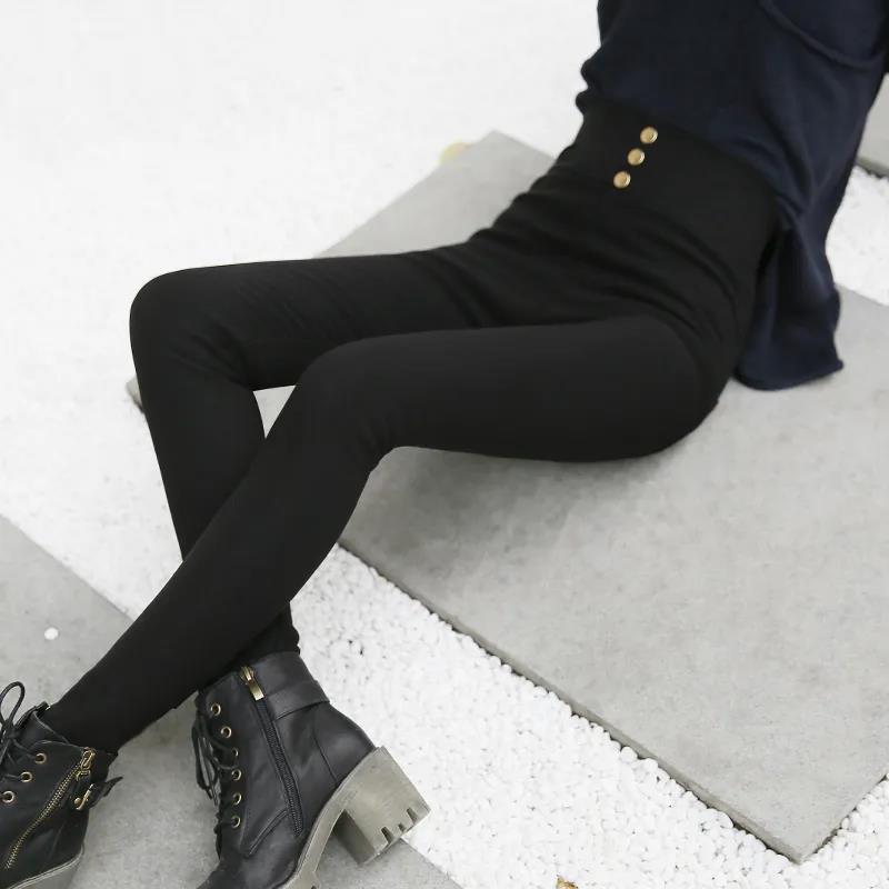 Leggings Women Wear Black Pants In Winter Plus Velvet Thickened High-waist Jeans All-match Large Size Slimming Fashion Warm Feet Pants