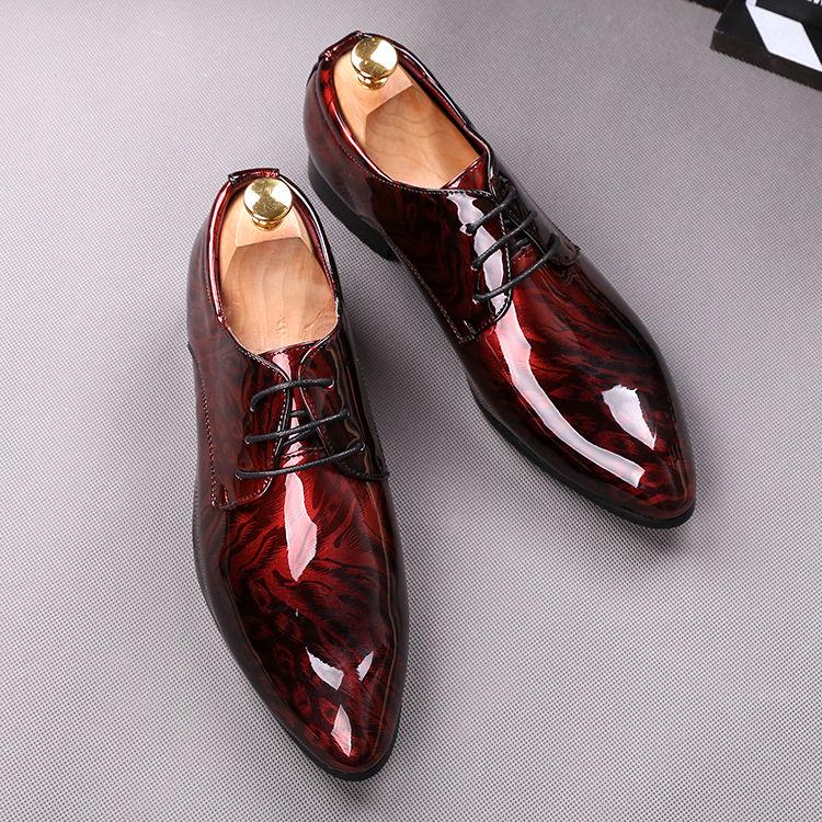 Increased lether shoes casual shoes business men's leather shoes pointed leather shoes Large size