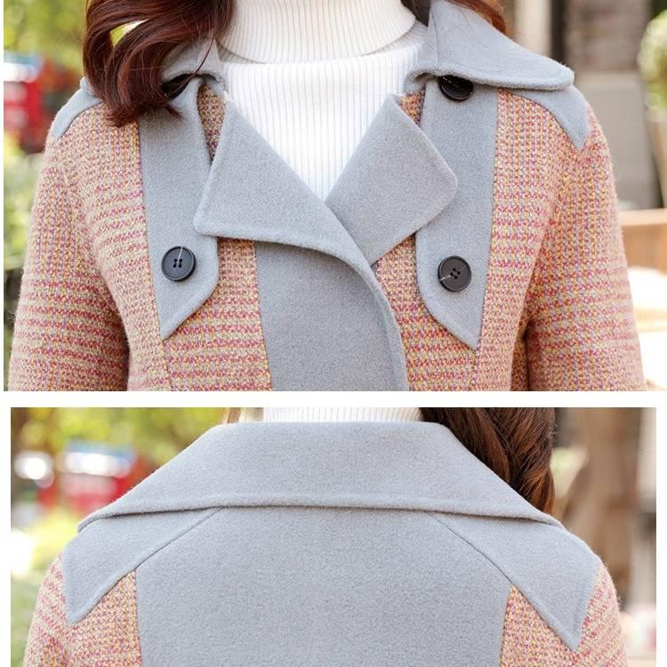 Winter Wool Long Coat Warm Office Ladies Jacket Women Outwear Casual Woman Elegant Blend Coat