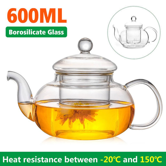 Heat-resistant High-temperature Filter Glass Teapot Household Flower Teapot Single Pot Small Tea Kettle Tea Set Tea Maker Thickening