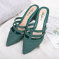 Summer Lazy Casual Fashion Thick Heel Sandals and Slippers Female Pointed Toe Korean Style Slope Heel Casual Shoes