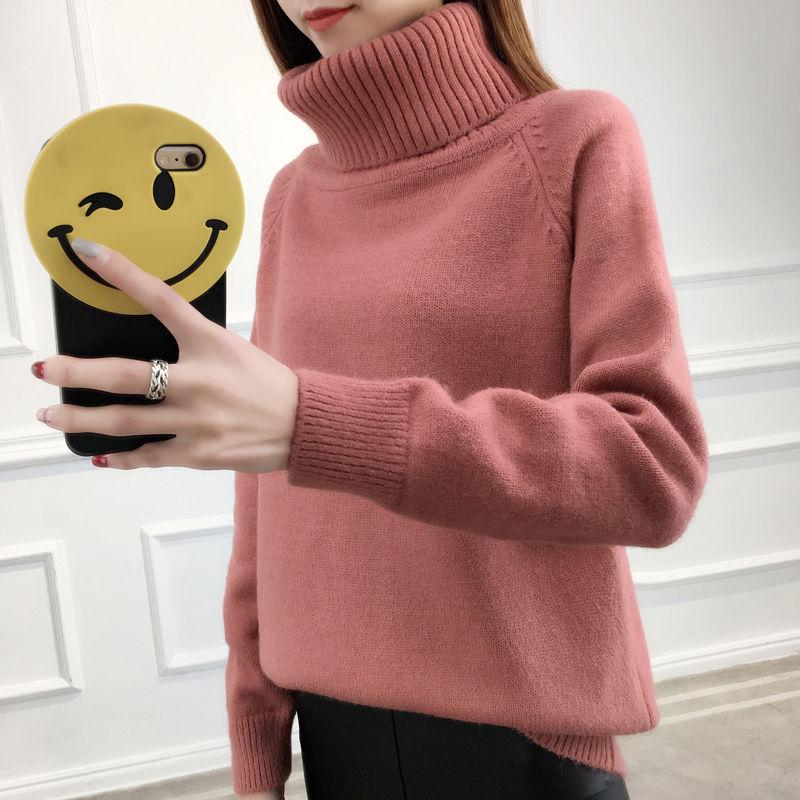 2019 Autumn and Winter Women Turtleneck Sweater Long Sleeve Slim Women Knit Sweater and Pullover