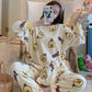 Ladies Autumn/winter Flannel Thickened Pajamas Cute Sweet Warm Coral Fleece Send Storage Bag Home Service