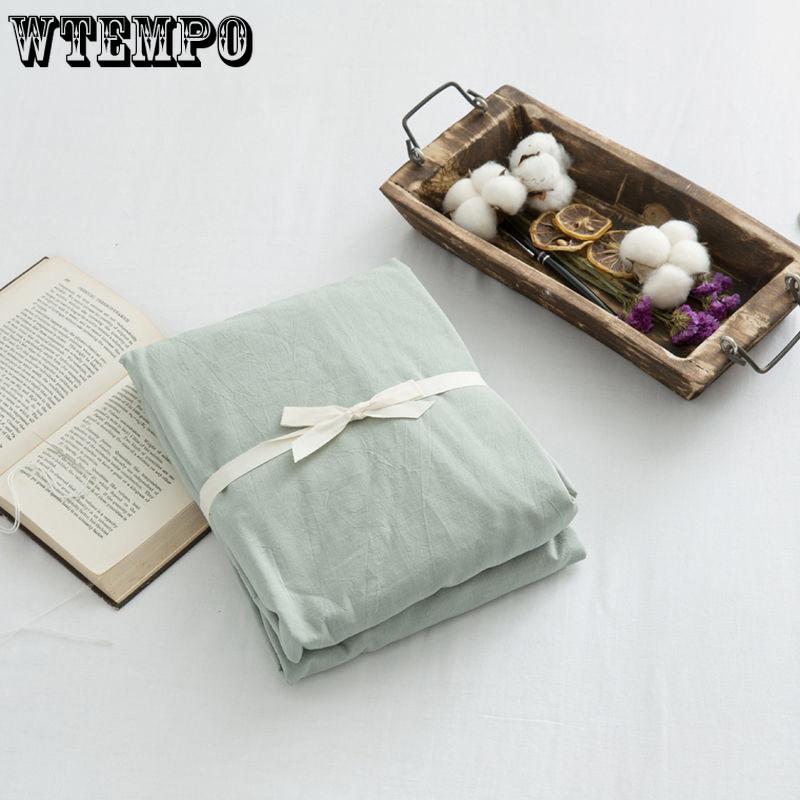 Japanese Style Bed Linen Washed Cotton Single-piece Bed Linen Spring Summer Thin Single-piece Bed Linen