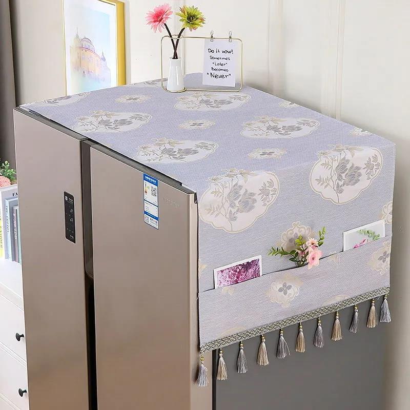Refrigerator Towel Cover Fabric Waterproof and Oil-proof Thickened Oxford Cloth Cover Universal Refrigerator Towel Cover Cloth
