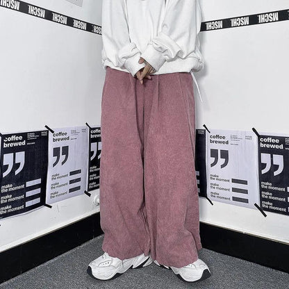 Corduroy Pants Women Are Thin and Wild Tide Ins Autumn Japanese Loose Wide Leg Pants Trousers