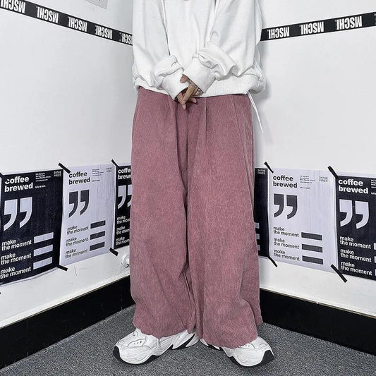 Corduroy Pants Women Are Thin and Wild Tide Ins Autumn Japanese Loose Wide Leg Pants Trousers