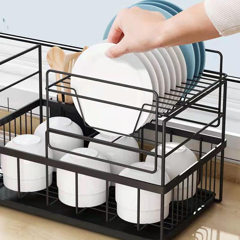 Draining Dish Rack Kitchen Shelf Multi-function Spice Rack For Cupboards Household Organizers Put Dishes And Chopsticks Storage Rack Towel Rank