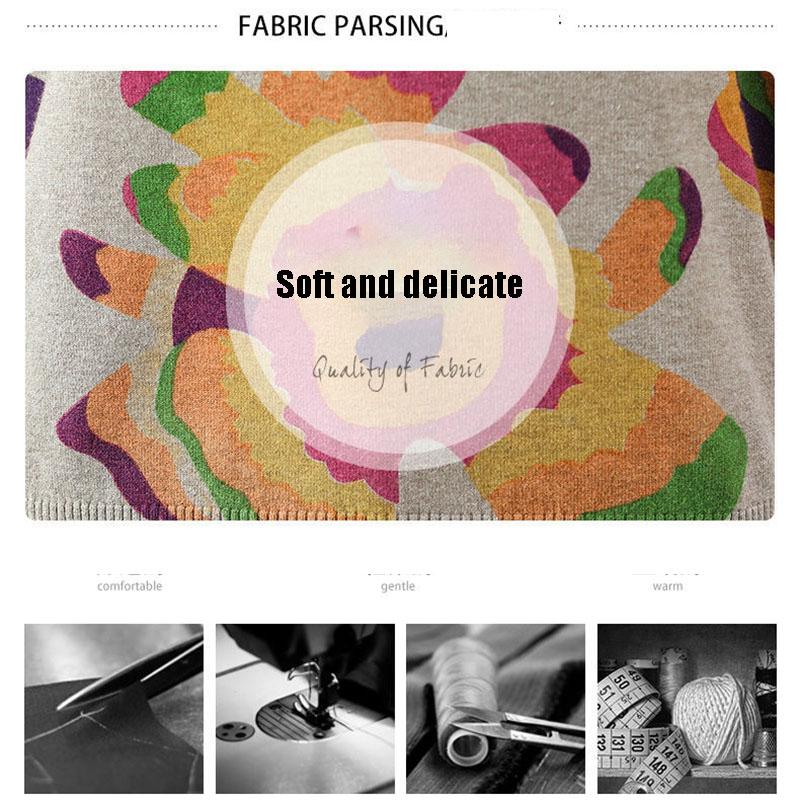 High-end Women Sweater Winter O-neck Knit Pullover Oversized Printed Wool Sweater  Thick Warm Jumper Tops Outwear or Bottoming