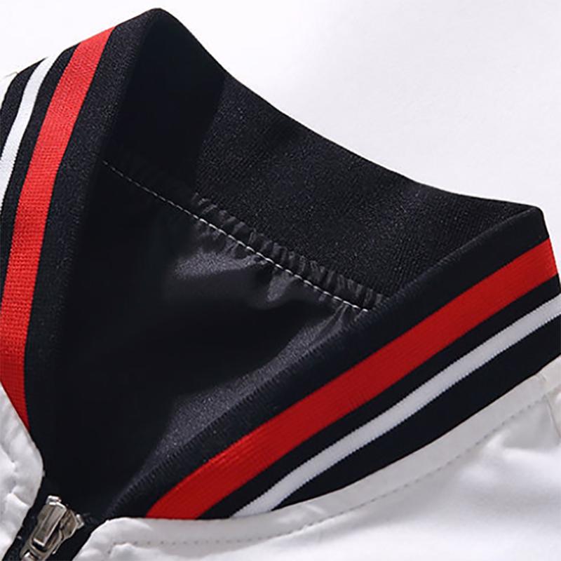 Stand-up Collar Baseball Uniform Jacket Men's Jacket Autumn and Winter Youth Korean Style Trend Solid Color Jacket