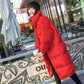 Down Cotton Jacket Winter Thicken Warm Loose Fashion Color Cotton Jacket Hooded Long Cotton Jacket Suitable for Women