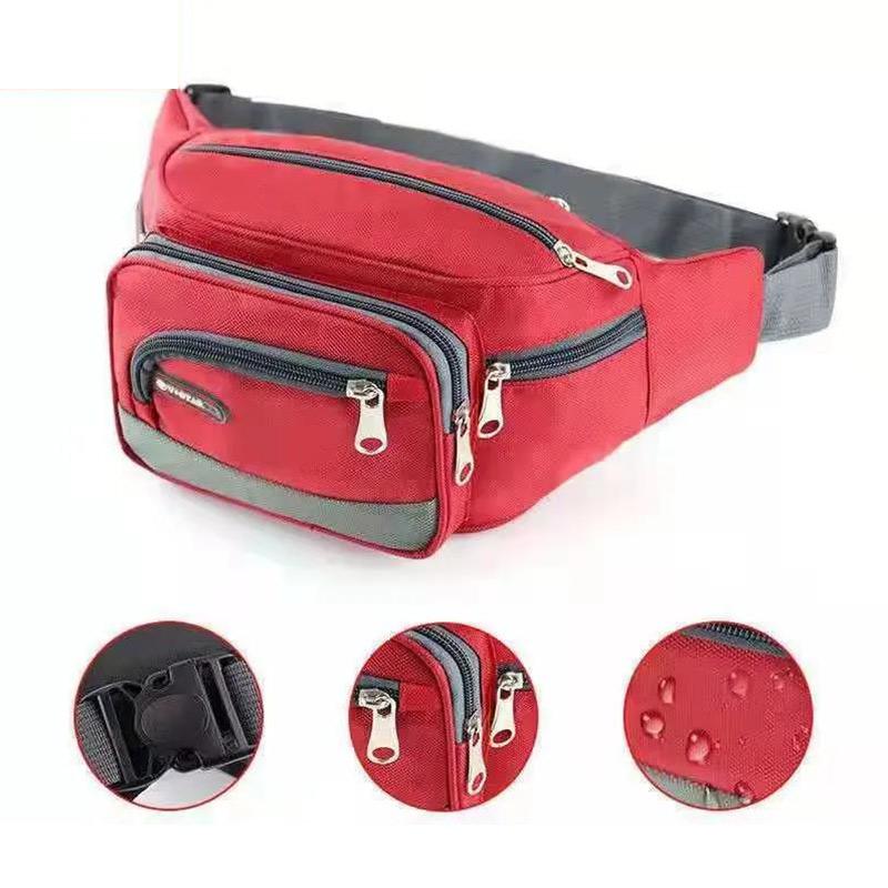 Leather Waist Bag Men's and Women's Messenger Multi-functional Waterproof Mountaineering Travel Outdoor Sports Small Bag