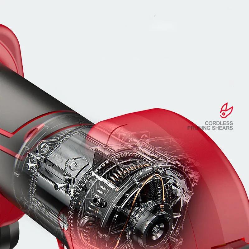 88VF Cordless Electric Pruning Shears Rechargeable Scissors Branch Scissors Handheld Garden Tools with Toolbox