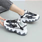 Female Student Sports Shoes Breathable Mesh Shoes Casual Shoes Small White Shoes Leather Thick Soles Large Soles Comfortable Mesh Shoes for Girls