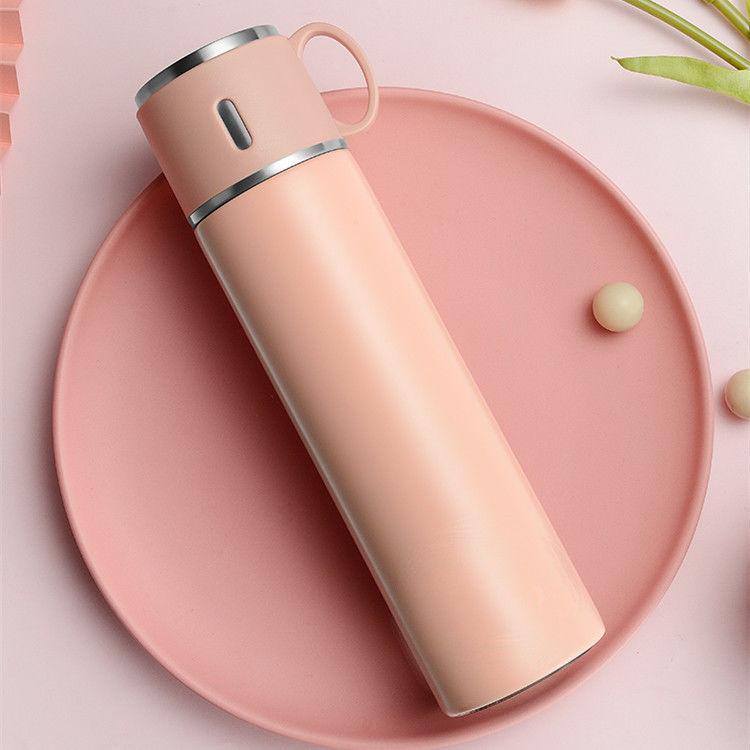 Thermos Cup Stainless Steel Vacuum Flask Female Large Capacity Student Water Cup Simple and Portable Men's Business Cup Drinking Cup