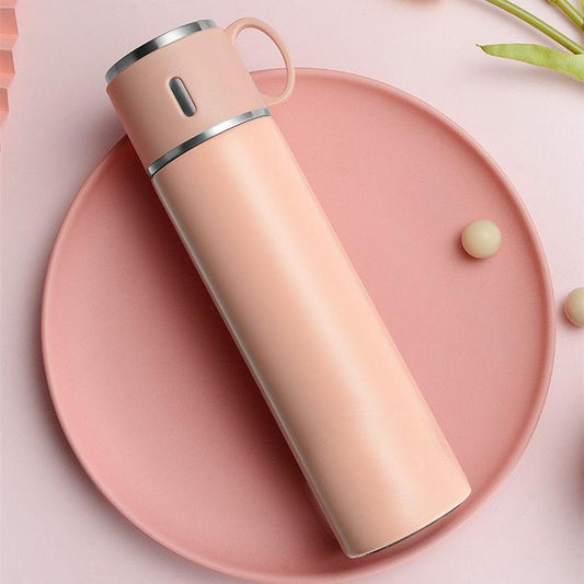 Thermos Cup Stainless Steel Vacuum Flask Female Large Capacity Student Water Cup Simple and Portable Men's Business Cup Drinking Cup