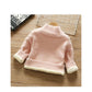 Baby Girl's Plush Thickened Mink Sweater Foreign Style Autumn and Winter Girl's Inner Sweater