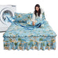 Non-slip Mattress Protection Cover Skin-friendly Bed Cover Bedroom Twill Bed Skirt Bedspread