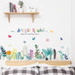 Warm hand-painted flower baseboard wall stickers Children's room classroom decoration stickers