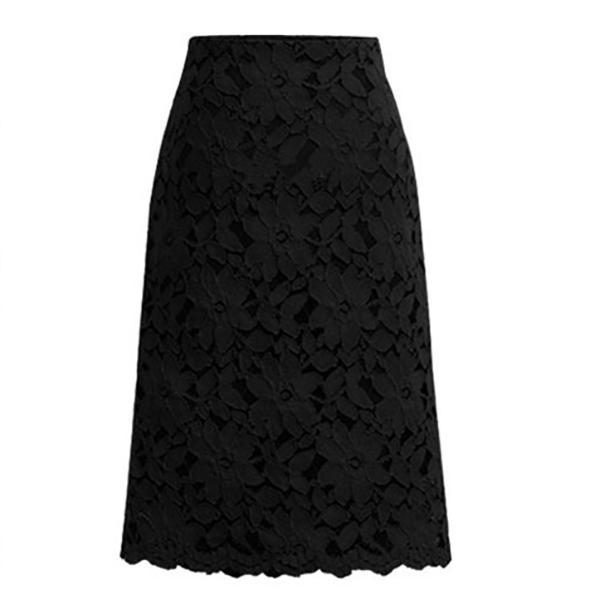 S-XXXXXL Women Sexy Lace Tight A-line  Printed Short Skirt Knee-length Zippe Club Casual Home Office