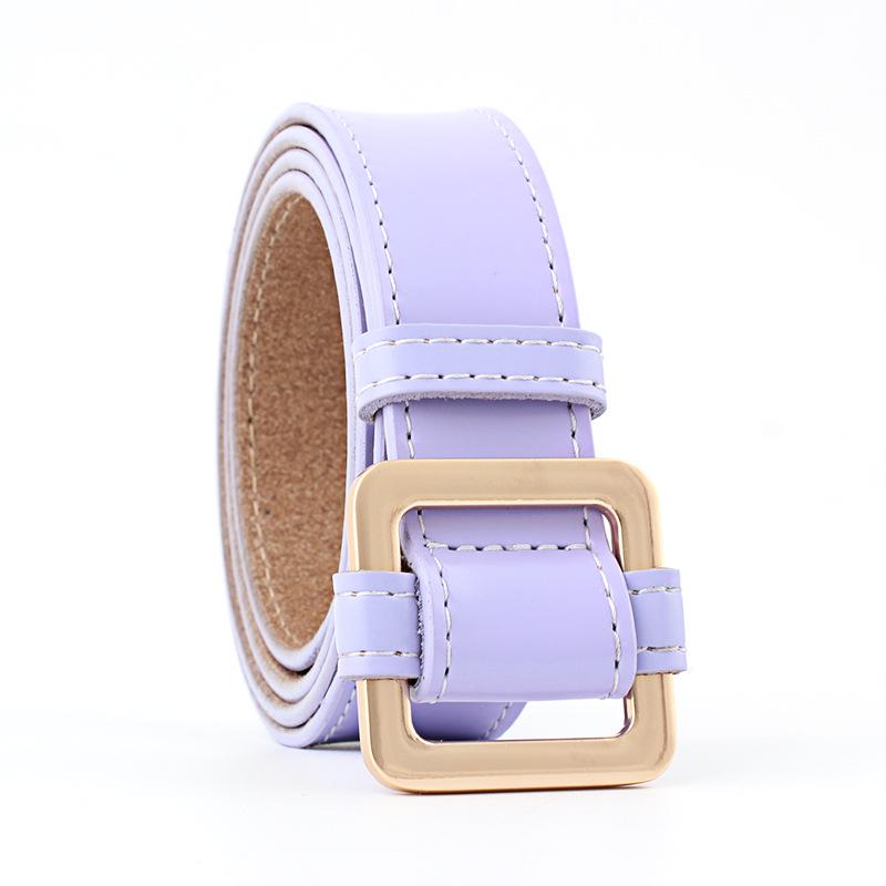 Belts Classic Square Buckle Wide Belts for Women Casual Leather Belt