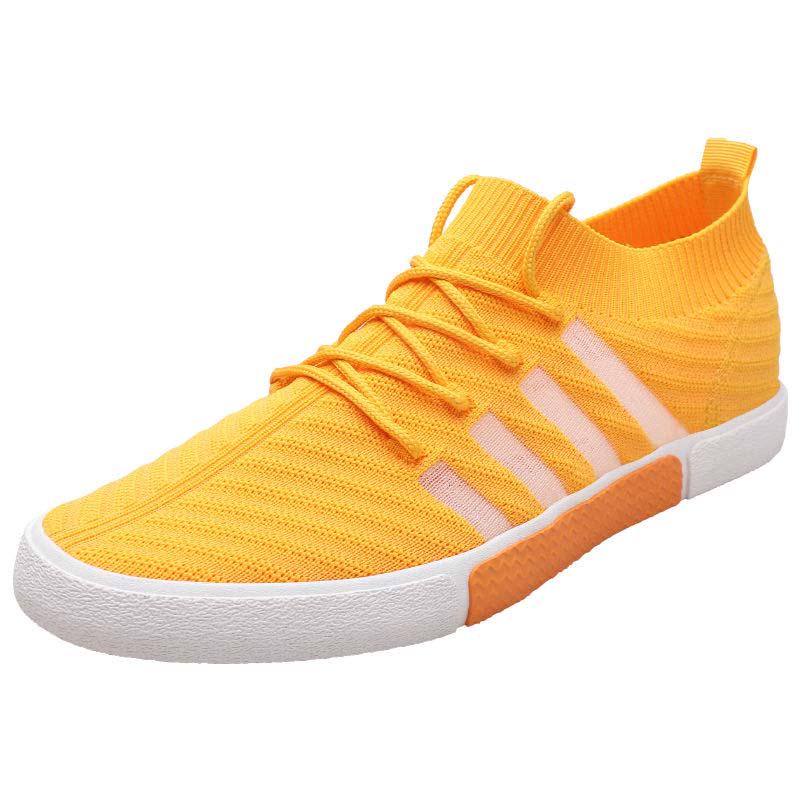Plus Size 38-44 Summer Men Knitting Lace Up Sneakers Comfortable Running Basketball Shoes Breathable Shockproof Non-slip Shoes