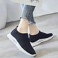 A Pedal Casual Women's Shoes Lazy Shoes Flying Woven Socks Shoes, Breathable Sneakers Women's Mother Shoes Breathable Net Shoes Coconut Shoes