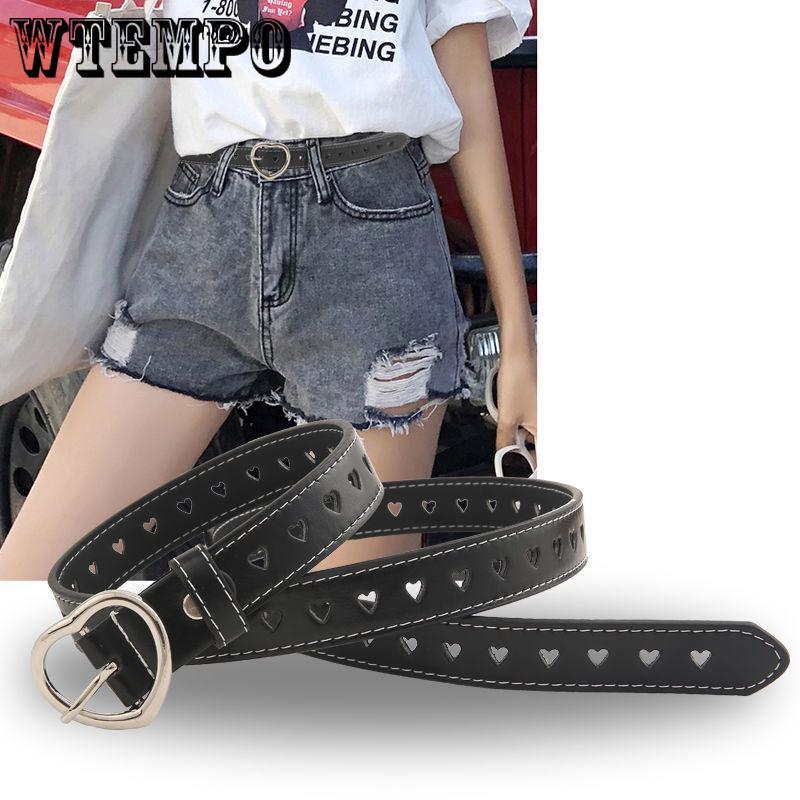 Belt Women's Simple Thin Style with Jeans Personality Retro Heart-shaped Hollow